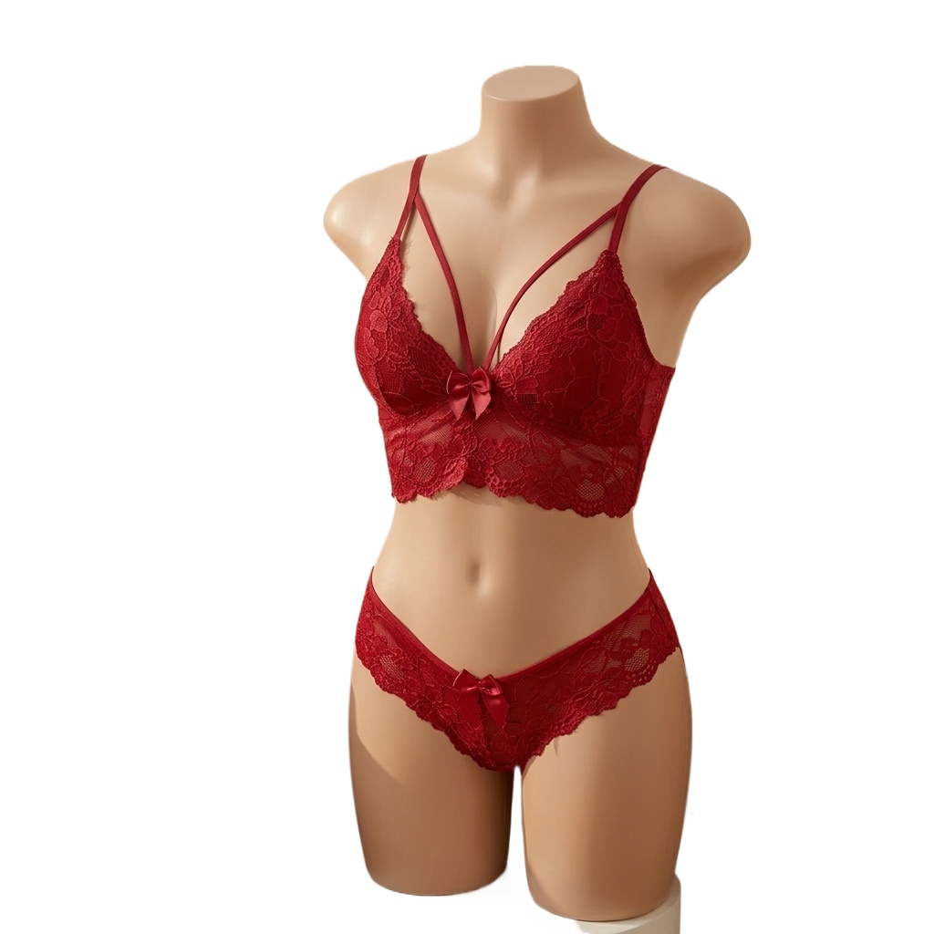 Adult Plus Size Lingerie Set W - Lace Bralette Set 评论和价格