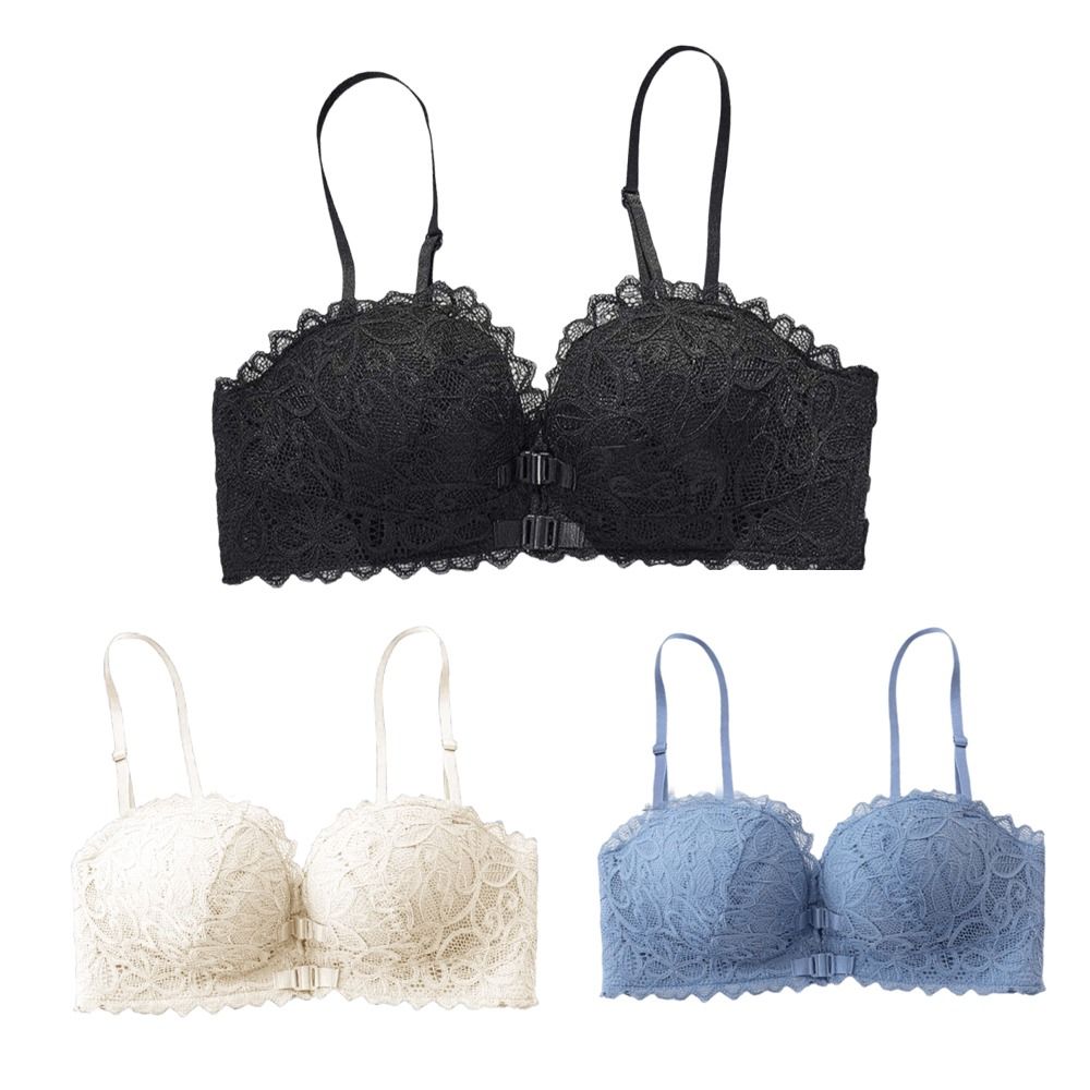 Lingerie Deep V Front Button B - Wirefree Bra Comfort 评论和价格